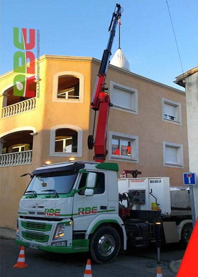 Livraison grande hauteur dans une zone résidentielle de Montpellier